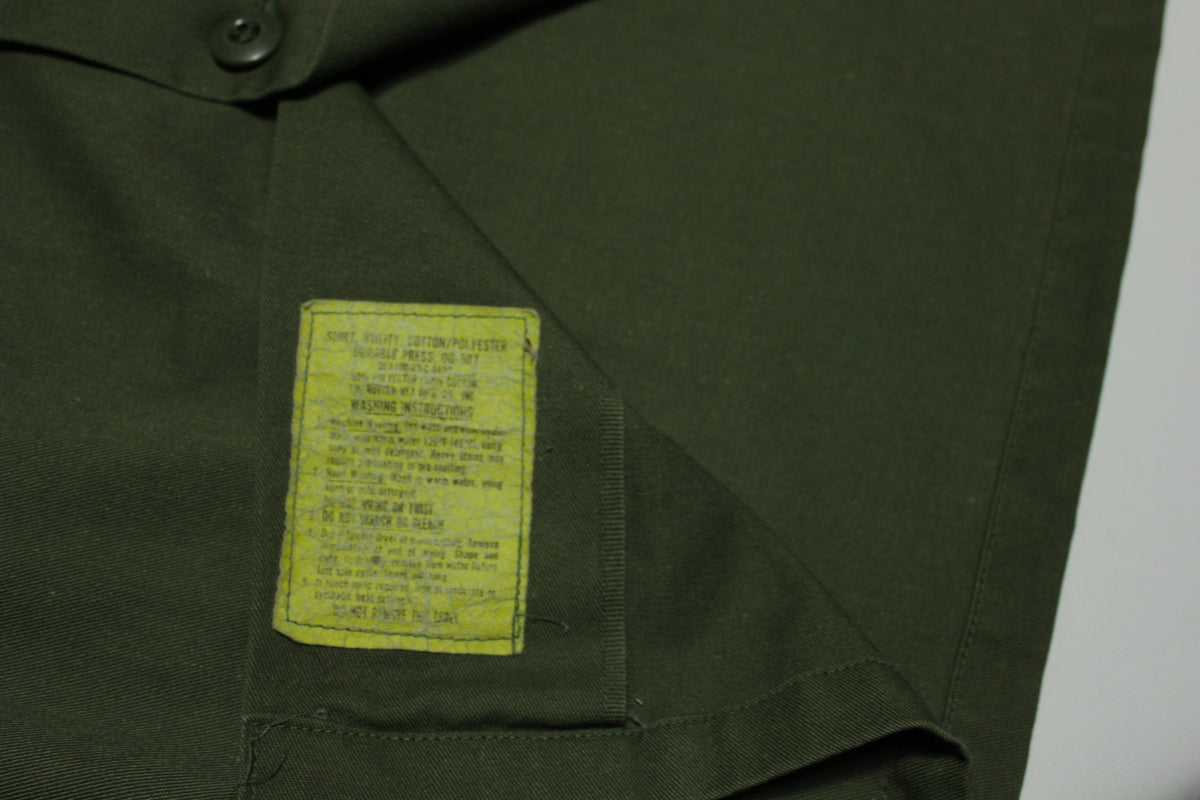 OG-507 Utility Durable Press Vintage 1983 Military Army Pocket Button Up Field Shirt