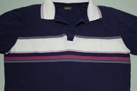 Jantzen Vintage 80's Made in USA Striped Tennis Golf Polo Shirt