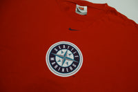 Let's Go Seattle Mariners Vintage 2005 Nike Red Center Check Swoosh T-Shirt