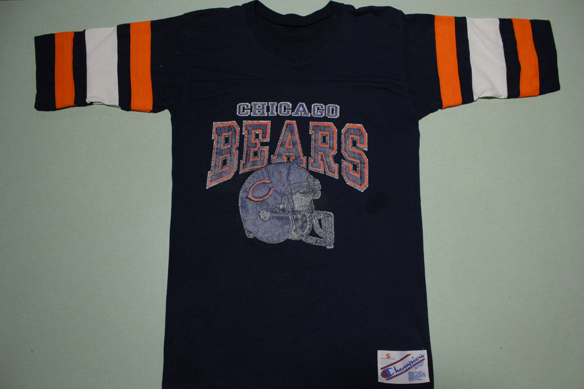 Chicago Bears Vintage Striped Champion 80's T-Shirt Jersey