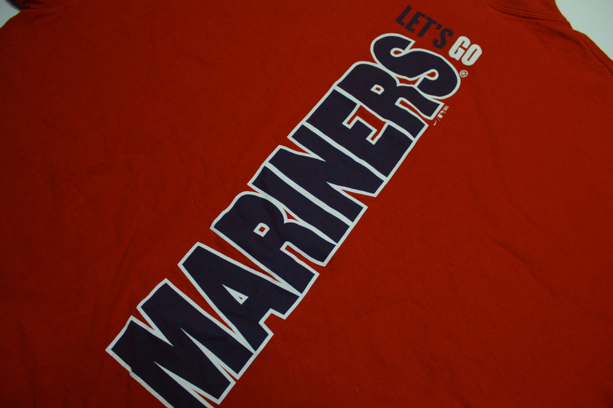 Let's Go Seattle Mariners Vintage 2005 Nike Red Center Check Swoosh T- –  thefuzzyfelt