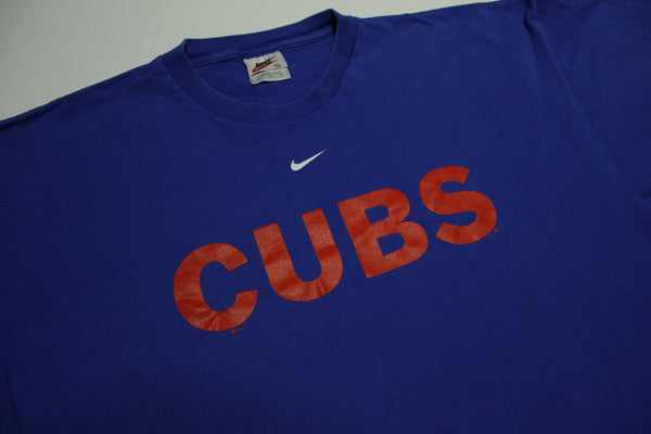 Chicago Cubs Nike Vintage 2002 Center Check Swoosh Made in USA TAG T-Shirt