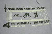 American Cancer Society 1985 Triathlon Vintage Pendleton T-Shirt