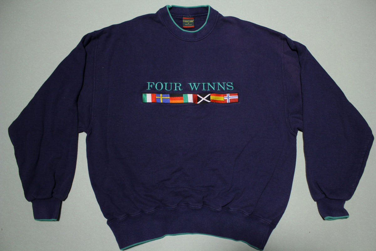 Four Winns Vintage 90's Boat Bowriders Sailing Made in USA Crewneck Sweatshirt
