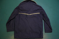 Sears Roebuck's Sherpa Lined 70's Rancher Jean Jacket Hidden Breast Pockets!!