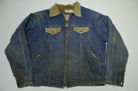 Walls Blizzard Pruf Blanket Lined USA Corduroy Pocket Collar Vintage Jean Trucker Jacket