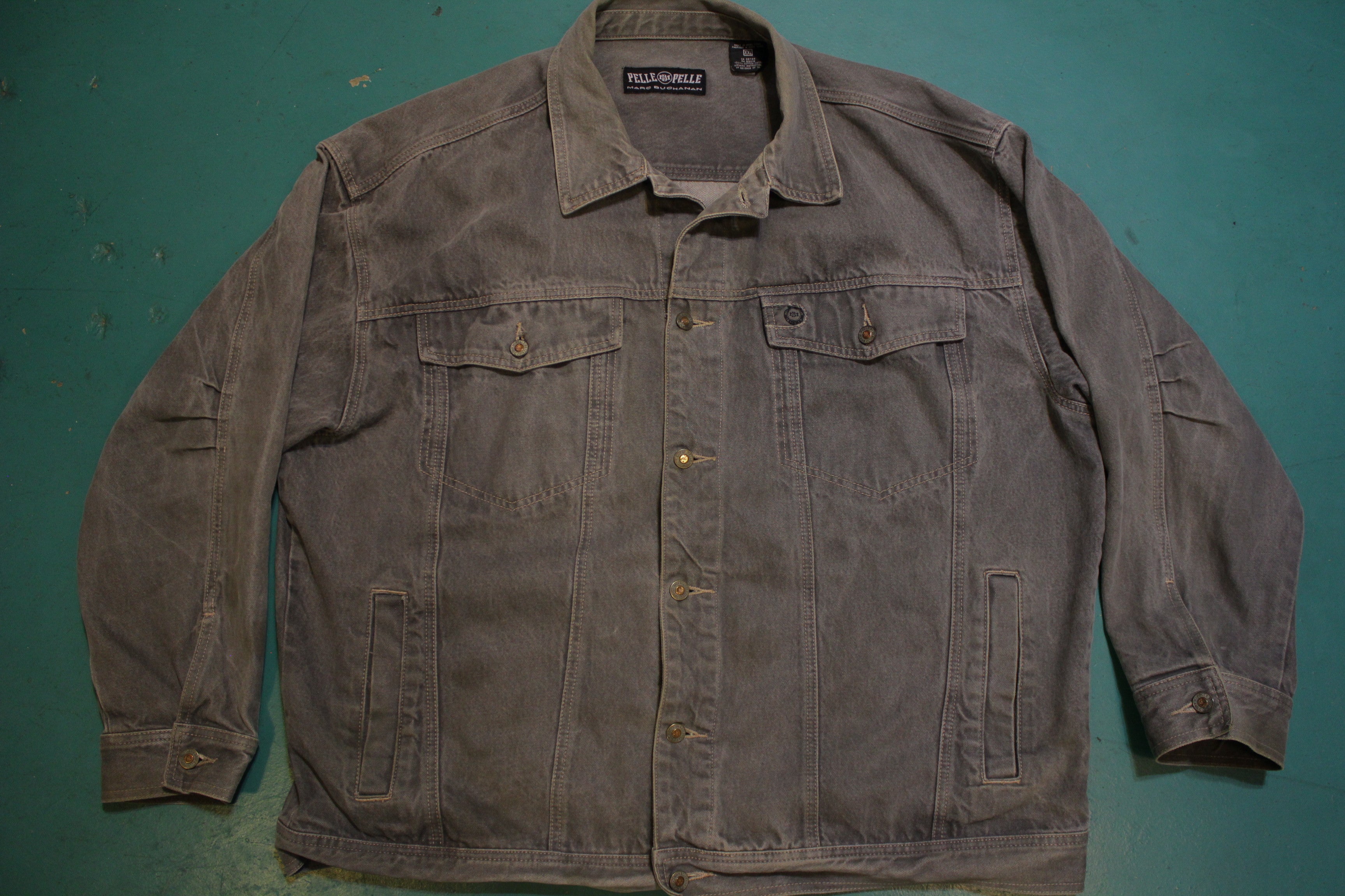 Vintage Denim Jacket shops Pelle Pelle