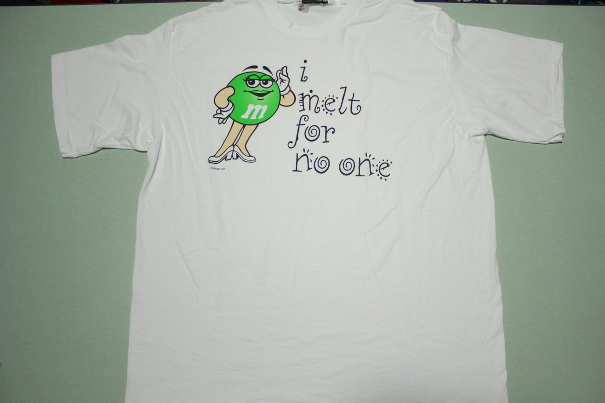 M&M Green Candy Vintage 90's I Melt For No One Snack T-Shirt