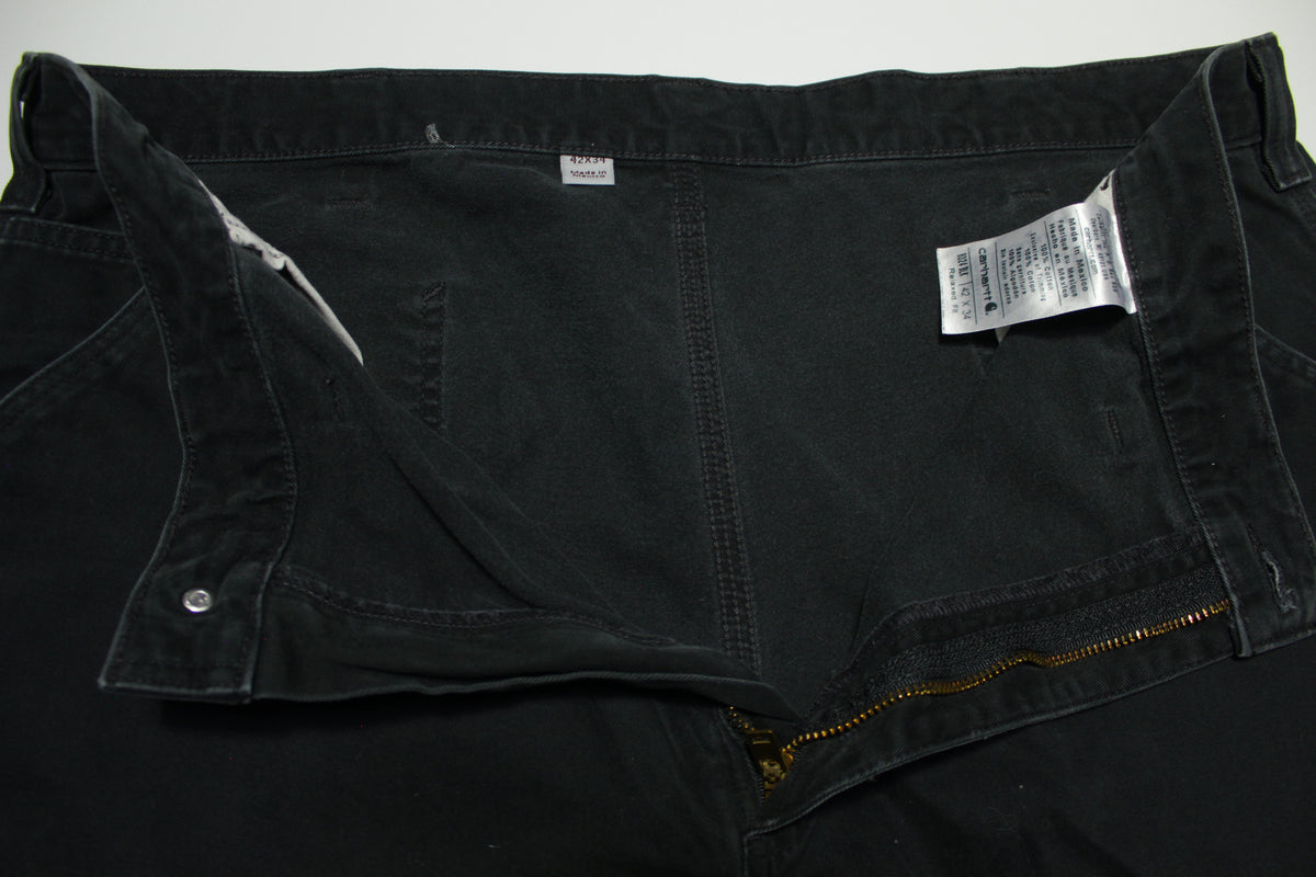 Carhartt B324 BLK Washed Twill Cargo Construction Work Pants
