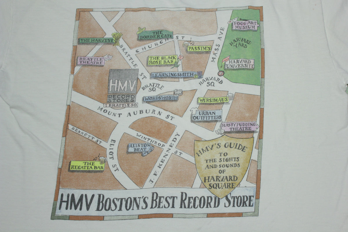HMV Record Stores Boston Vintage 90's Harvard Square T-Shirt