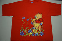 Winnie the Pooh Bear Vintage Smelling Flowers 90s T-Shirt