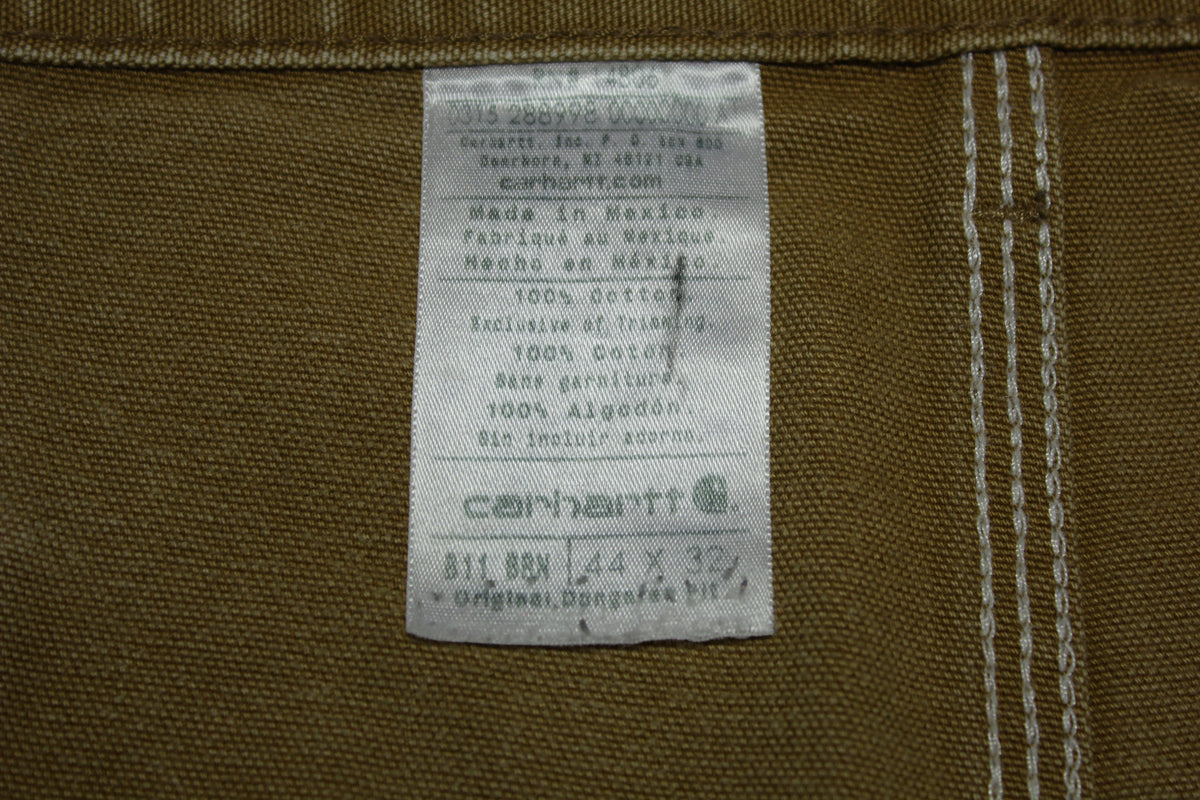 Carhartt B11 PTB Distressed Dungaree Fit Duck Wash Canvas Work Construction Pants