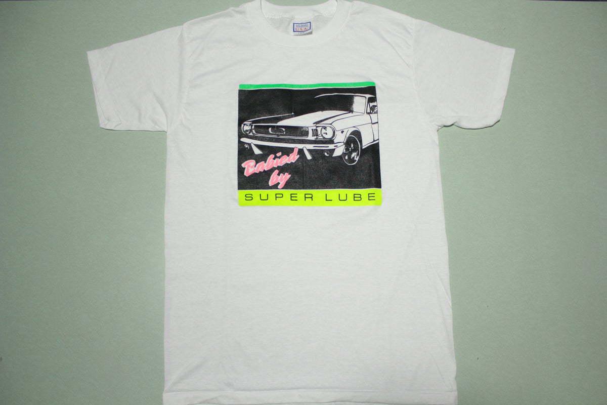 Babied By Super Lube Vintage 90's 1967 Ford Mustang T-Shirt