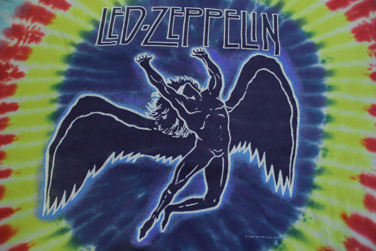 Led Zeppelin Swan Song Tie Dye 1984 Single Stitch Made in USA 80's Vintage T-shirt