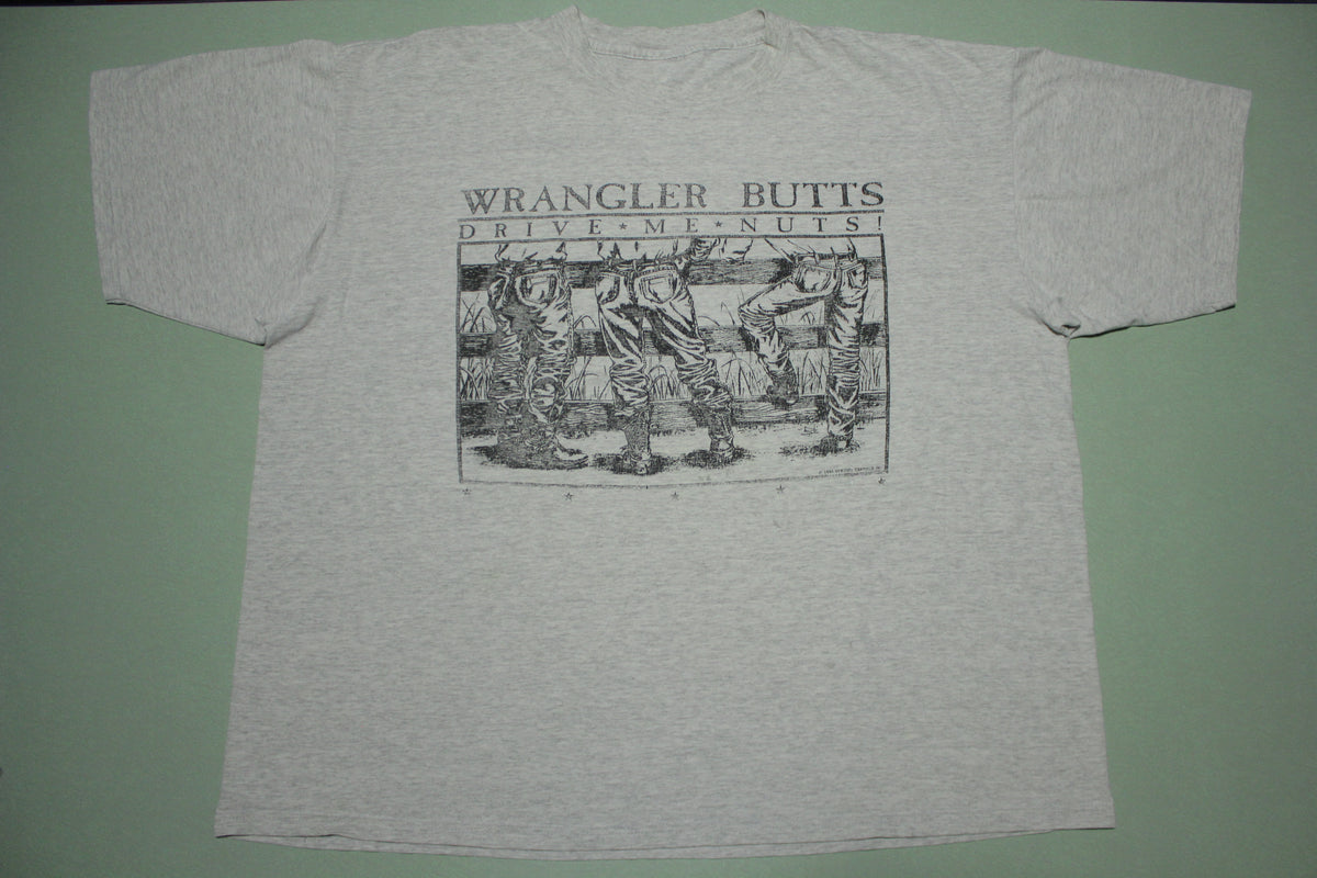 Wrangler Butts Drive Me Nuts Vintage 90's T-Shirt