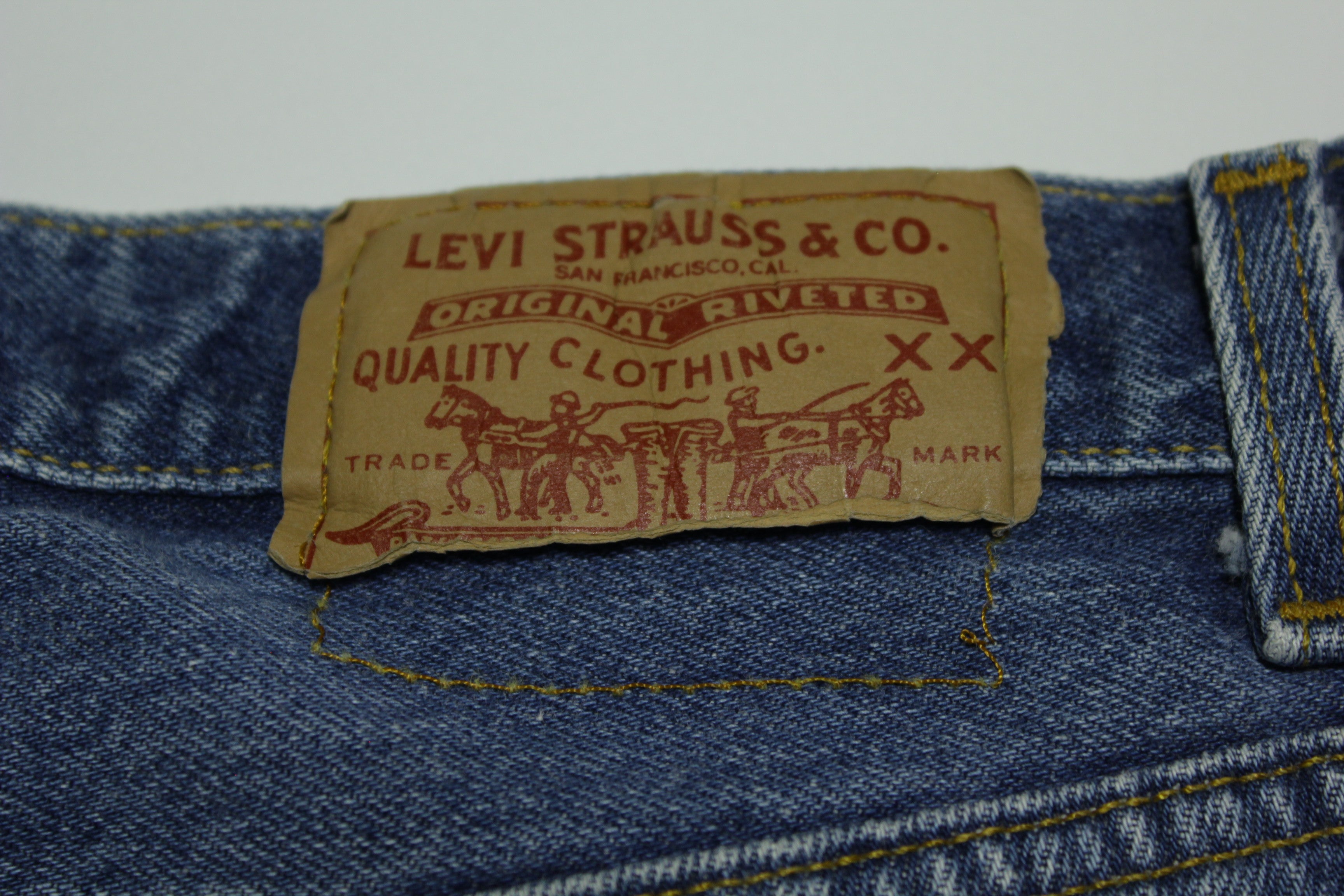 Levis 501xx Red Tab Vintage 90s Button Fly Denim Grunge Rocker