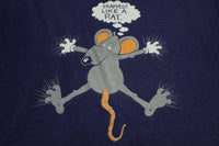 Trapped Like a Rat Fat Cat Super Shirts Vintage 80's Single Stitch Funny T-Shirt