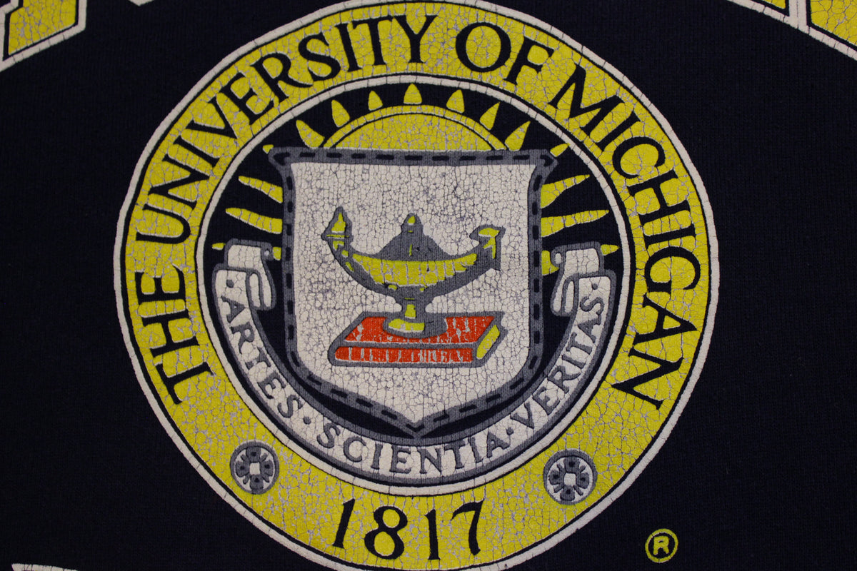 The University of Michigan Wolverines 90's Vintage College Crewneck Sweatshirt