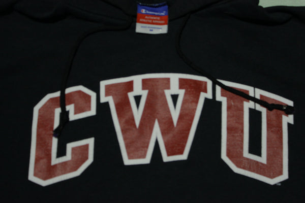 CWU Central Washington University Vintage 90's Champion Hoodie Sweatshirt