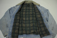 Lee Riveted 👀 Barn Chore 90s Vintage Blanket Lined Corduroy Collar Jean Trucker Jacket