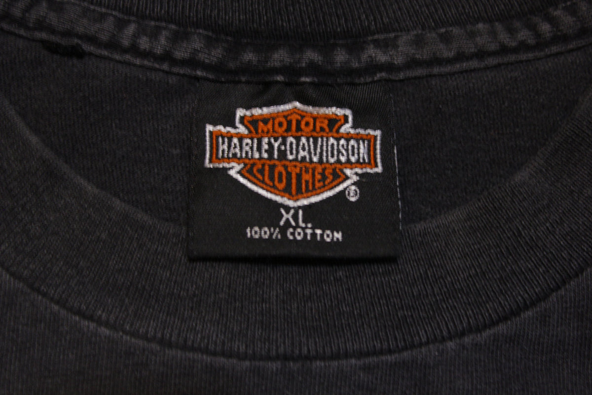 Harley Davidson 1991 America Flag Bald Eagle 90's Single Stitch T-Shirt