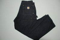 Carhartt B01 Double Knee Front Work Construction Utility Pants BLK Made in USA Loose