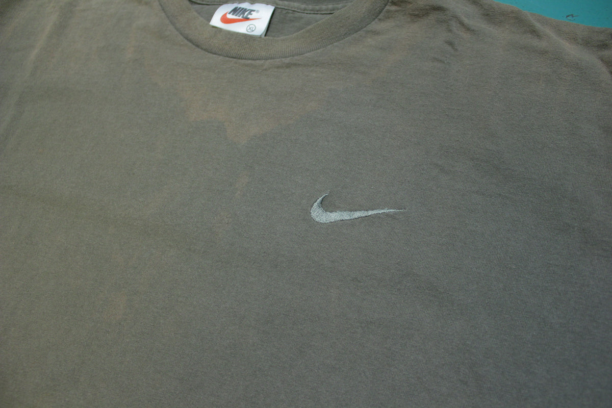 Nike 90's Made in USA Embroidered Swoosh T-Shirt "Shit Brown"