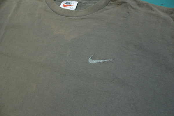 Nike 90's Made in USA Embroidered Swoosh T-Shirt "Shit Brown"