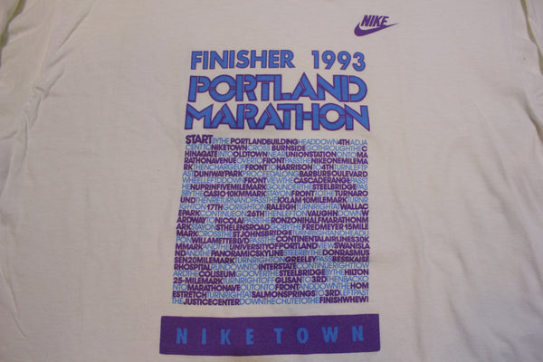 90's Made in USA Nike Gray Tag Portland Marathon Finisher 1993 Long Sleeved T-shirt