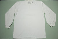 Nike Vintage 90's Made in USA Swoosh Check Mock Collar Cocaine White Long Sleeve T-Shirt