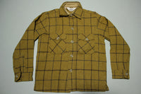 Woolrich 1960's 1970's Vintage Striped Wool Button Up Flannel Shirt