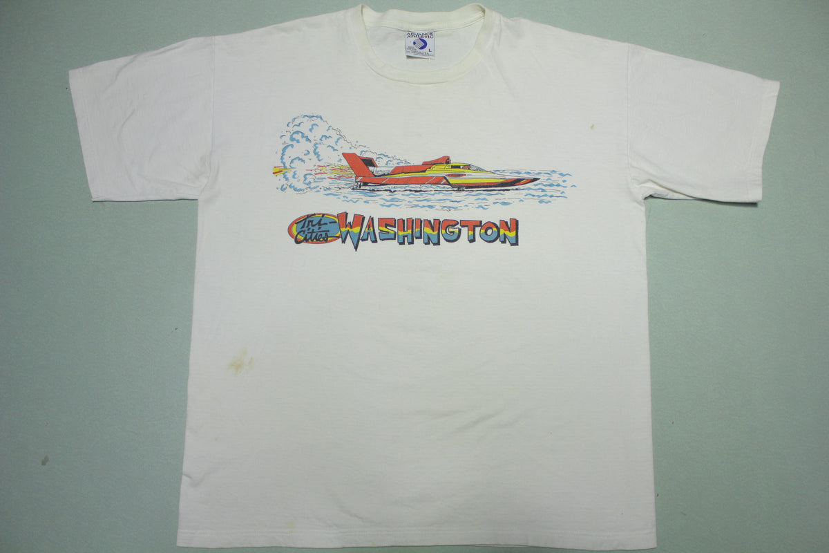 Tri-Cities Washington Vintage 80's Hydroplane Racing Water Follies T-Shirt