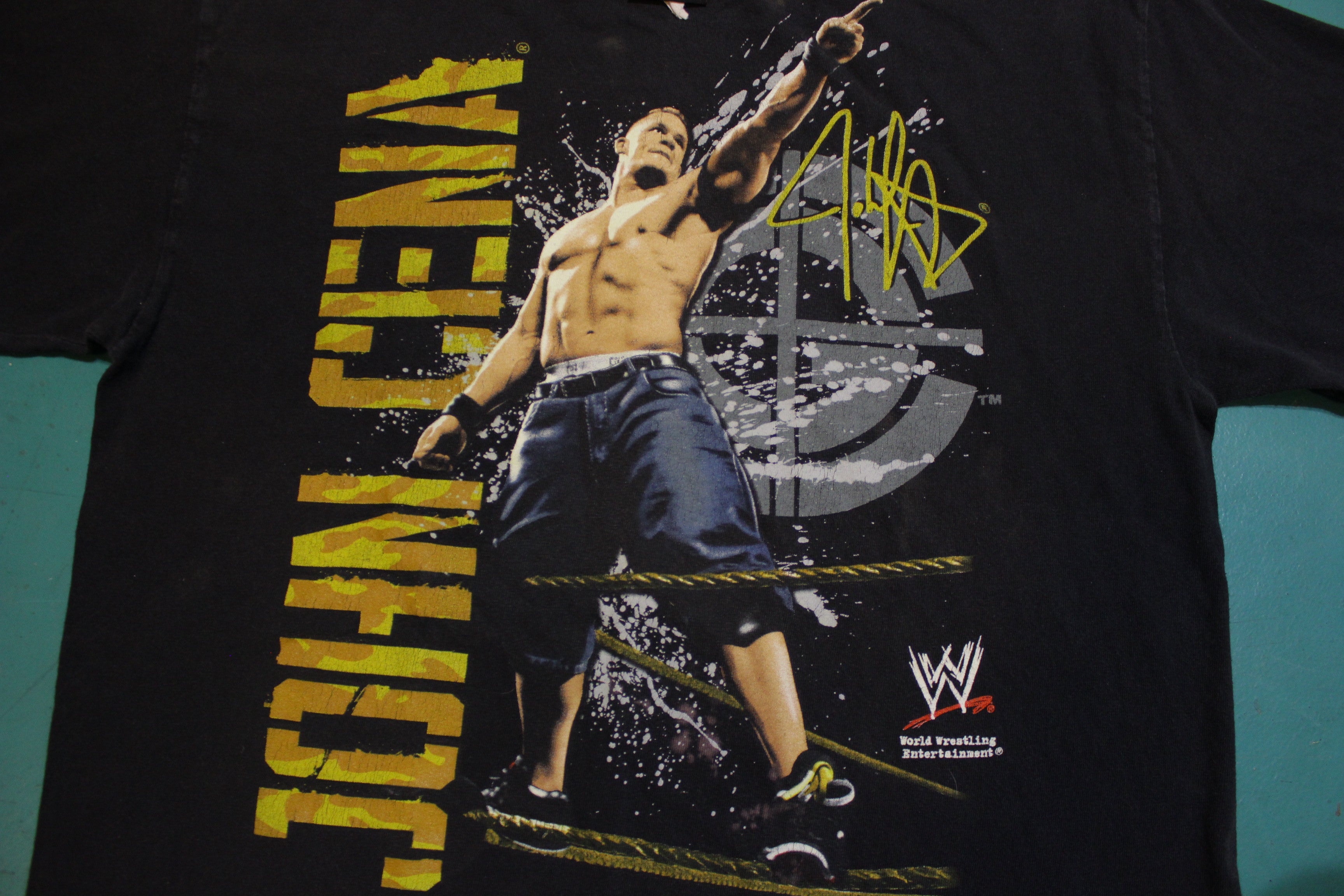 John Cena WWE 2007 Shirtless Graphic Wrestling Title T-shirt World