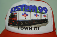 System 99 Hanes Semi Truckin' Vintage 80's Trucker Snapback Adjustable Hat
