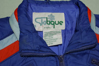 Skitique Vintage 80's Puffer Striped Ski Jacket Coat