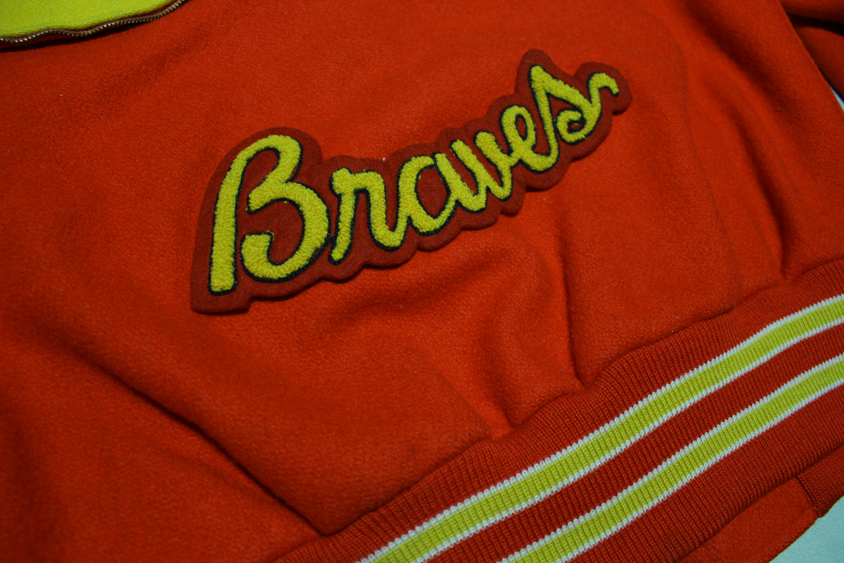 Kamiakin Braves Vintage 80s TM Athletics Zip Hood Wool Lettermans Jacket