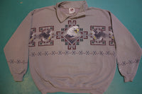 Flat Head Indian Reservation Eagle Southwest Graphic 90's Collared Sweatshirt