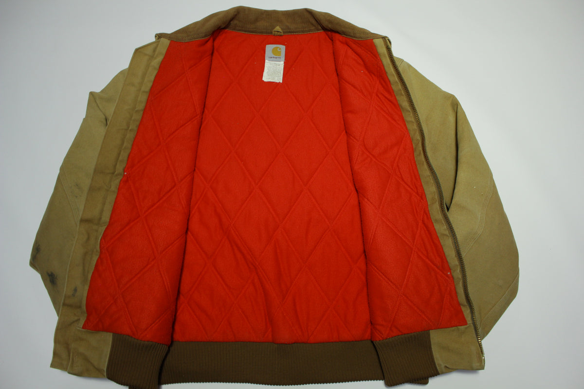Carhartt J13 BRN Vintage Santa Fe Western Insulated Quilt Lined USA Made Work Jacket