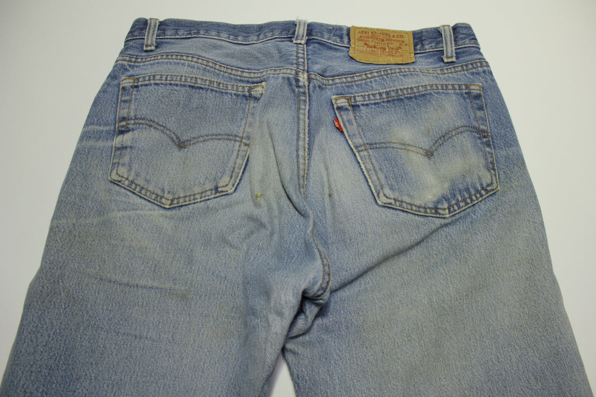 Levis 501xx Red Tab Vintage 80s Button Fly Denim Grunge Rocker Jeans