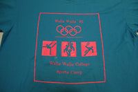 Walla Walla 1992 Vintage 90's Sports Camp Athletics Hanes Made in USA T-Shirt
