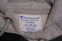 Champion Vintage Reverse Weave Colorblock Hooded Sweatshirt Streetstyle Large Hoodie