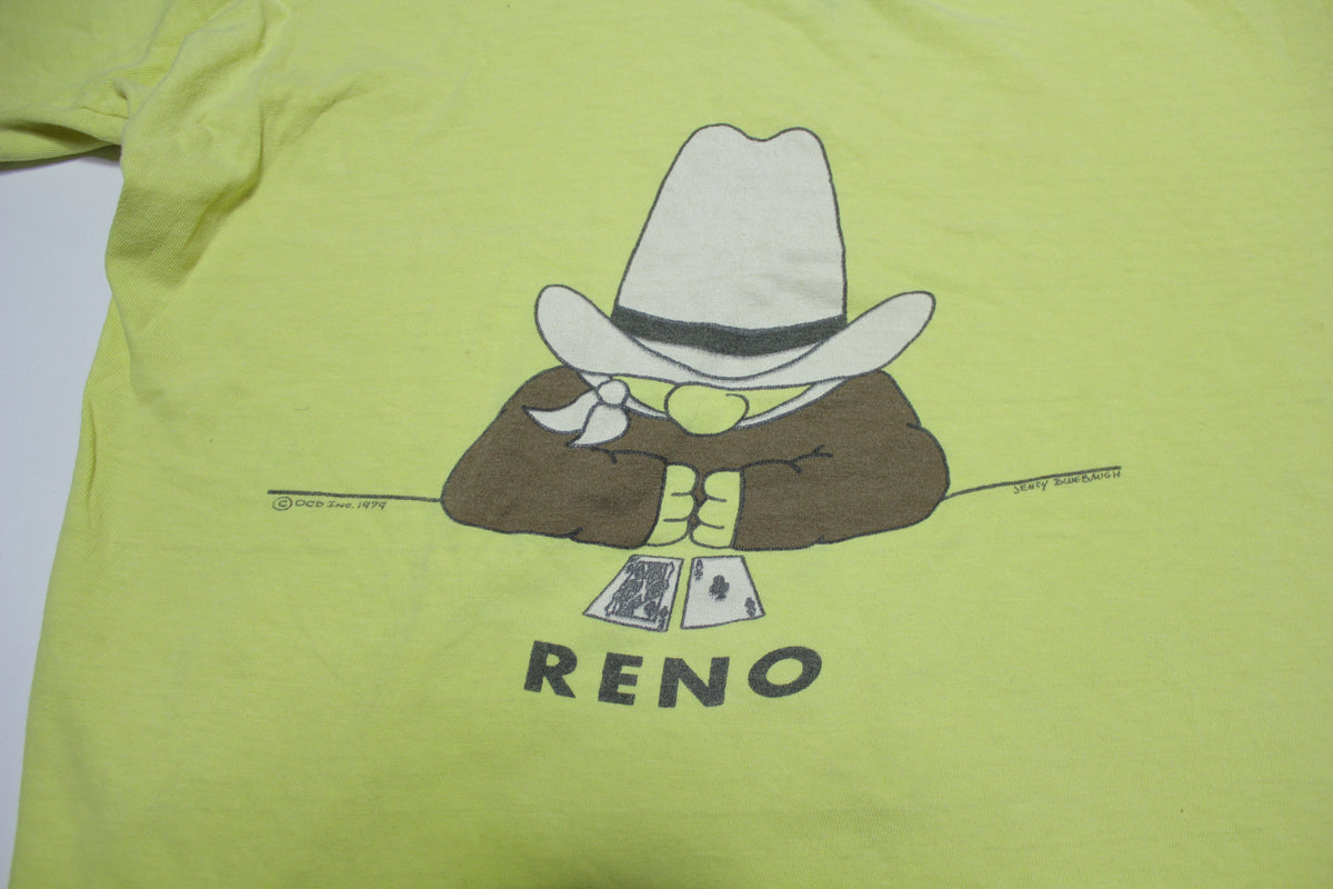 Reno Gambler Vintage 1979 BlueBaugh 70's Tourist Blackjack T-Shirt