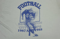 Benson Tech Vintage 80's Football 1987 1988 City Champs Ringer Hanes USA T-Shirt