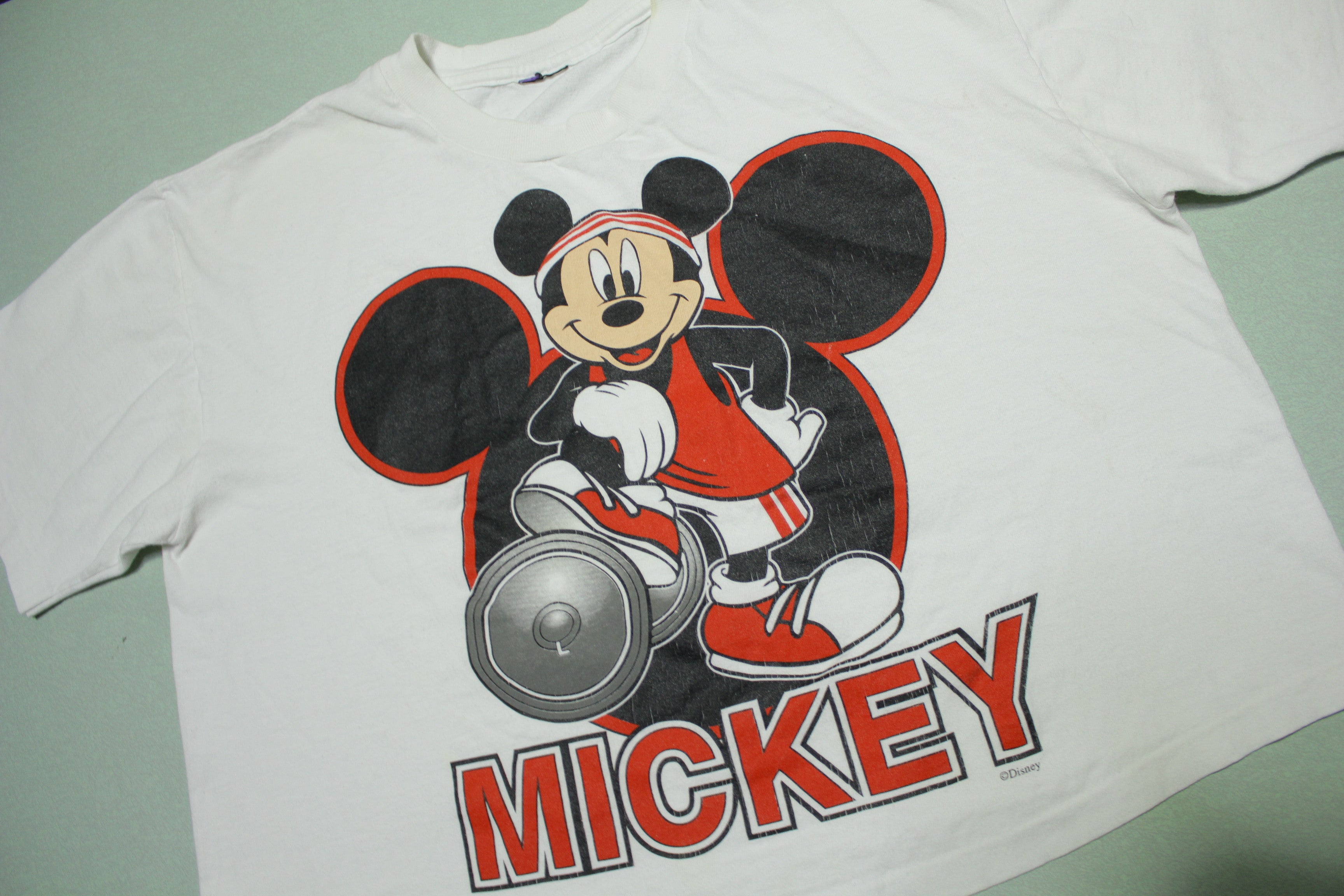 Mickey Mouse Vintage Disney Single Stitch Gym Work Out Dumbbell