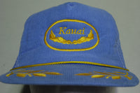 Kauai Hawaii Corduroy Scrambled Eggs Vintage 80's Trucker Snapback Adjustable Hat