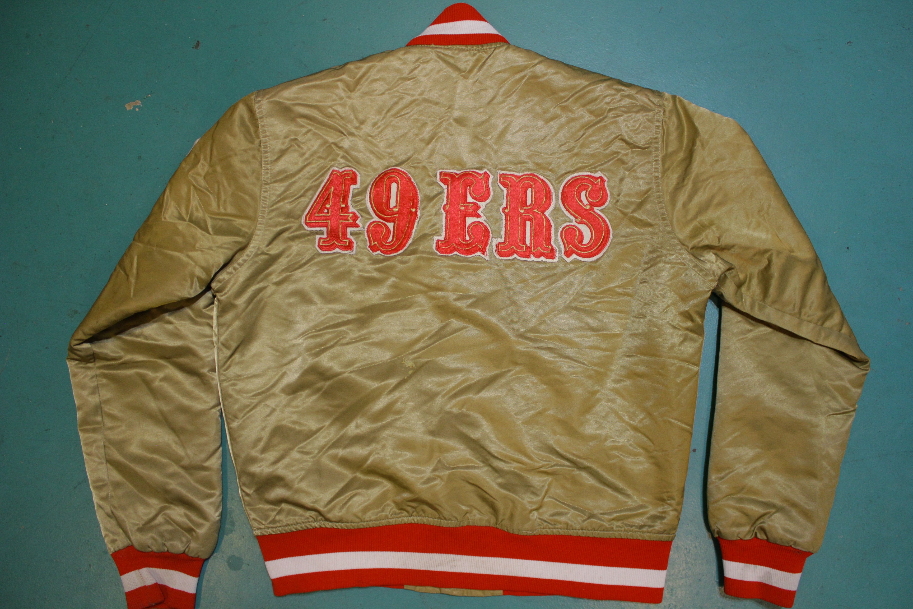 San Francisco 49er's Gold Satin Starter 80's Jacket Rare Made in