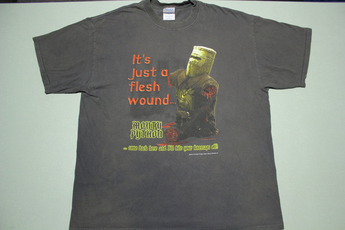 Monty Python Holy Grail Flesh Wound Vintage 2001 Movie Promo T-Shirt