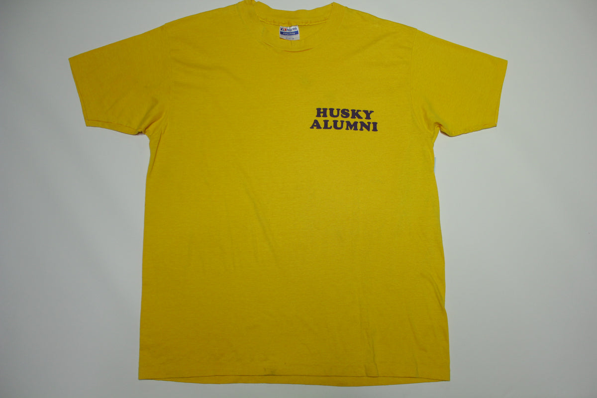 Washington State Huskies Vintage 80's Alumni Yellow Single Stitch Hanes USA T-Shirt