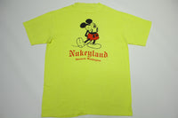 Mickey Mouse Nukeyland Hanford Washington Nuclear Power Vintage 80's Single Stitch T-Shirt