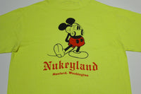 Mickey Mouse Nukeyland Hanford Washington Nuclear Power Vintage 80's Single Stitch T-Shirt